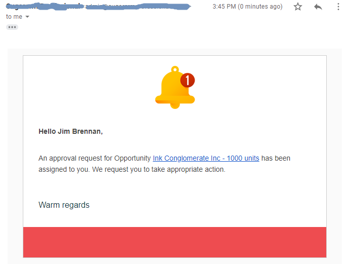 SuiteCRM approval process email notification