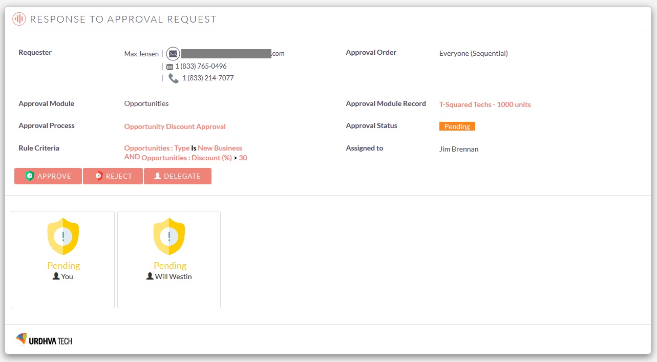 SuiteCRM Approval Process - Approval Jobs DetailView