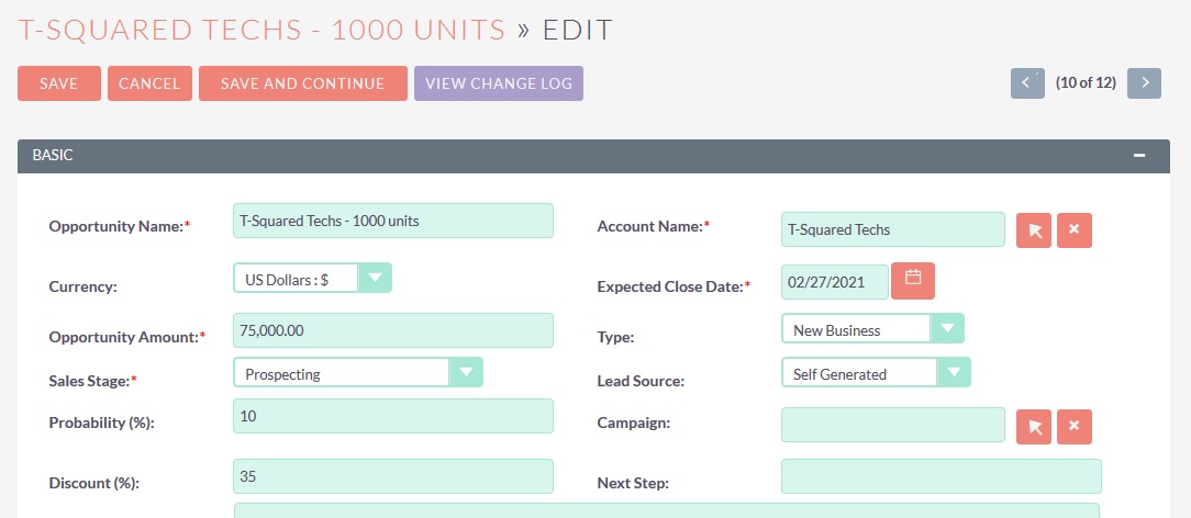 SuiteCRM Approval Process - Record EditView