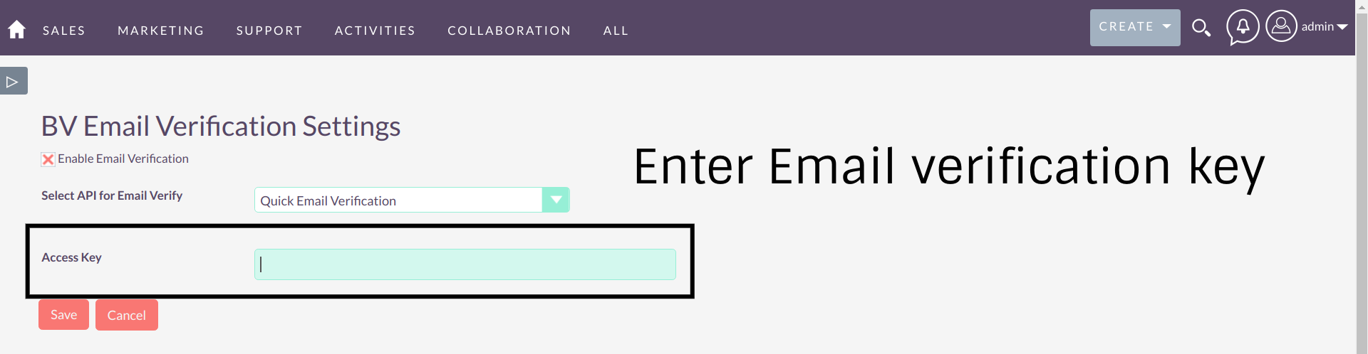 Email Verify Configuration 2