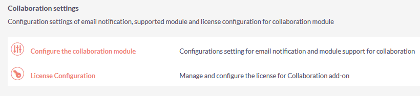 Collaboration chatter configuration for SuiteCRM