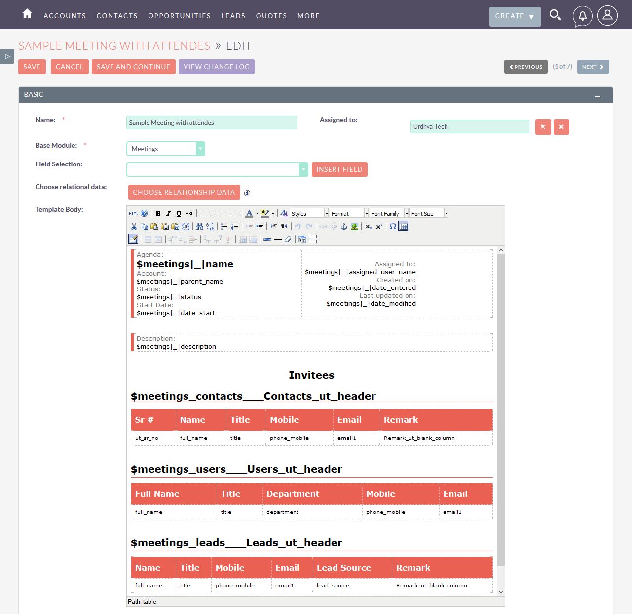 DocParser template body