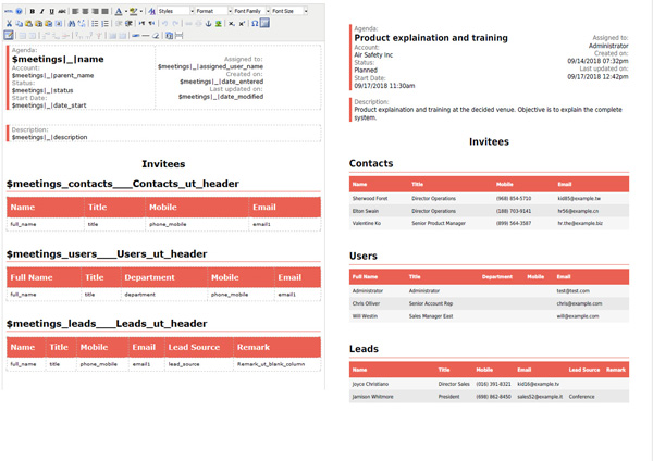 DocParser meeting details