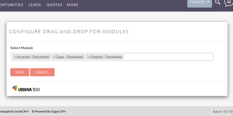 configure bulk upload module for drag and drop