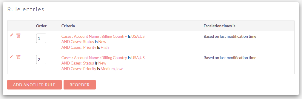 SuiteCRM Case Escalation view rules