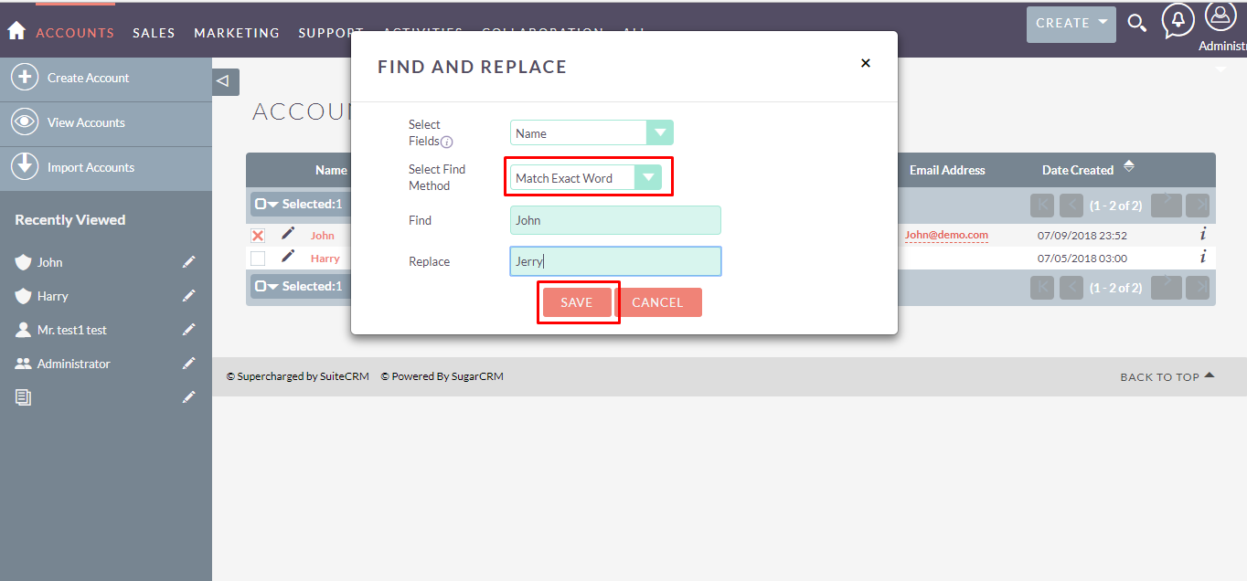 User Guide Find and Replace