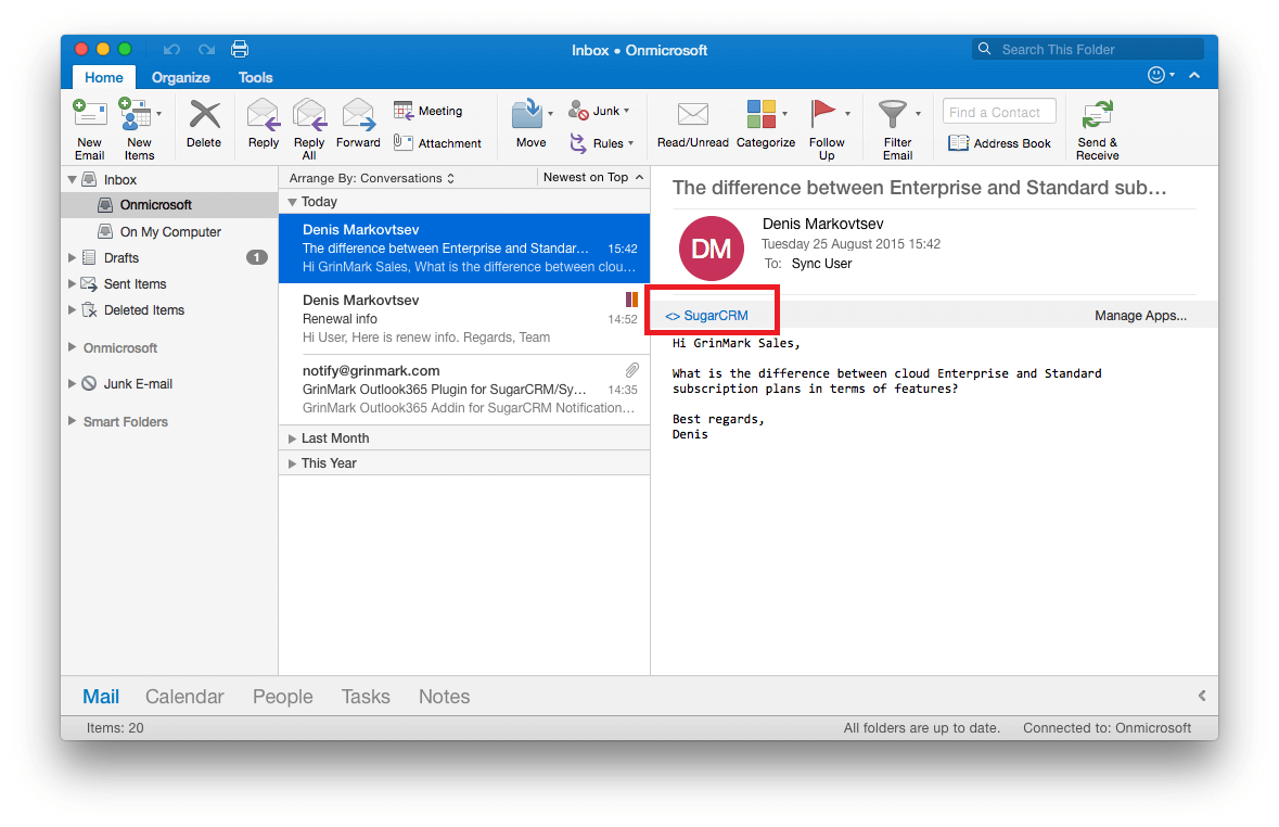 Outlook for mac contacts