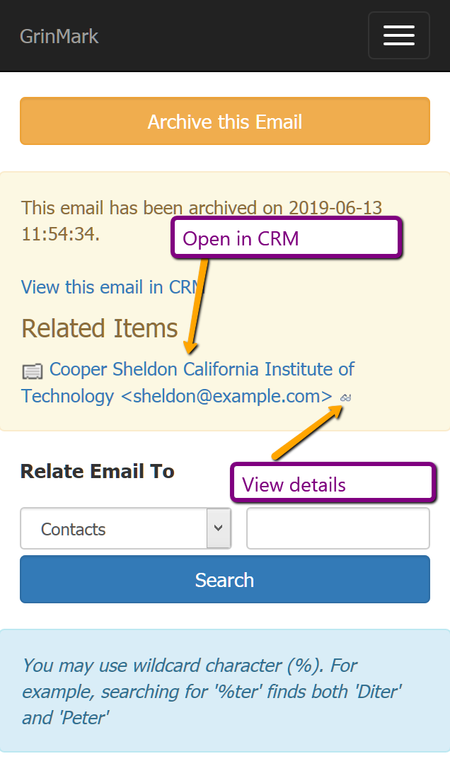 Outlook archive email to SuiteCRM complete
