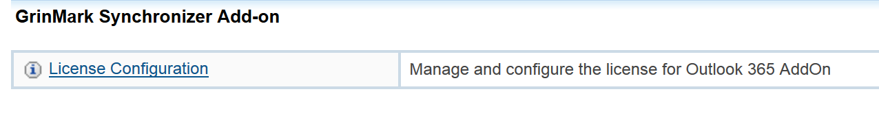 License Configuration