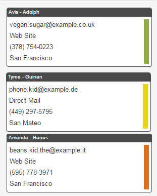 Color indication for planned activity