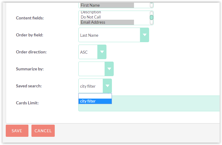 Kanban Edit View