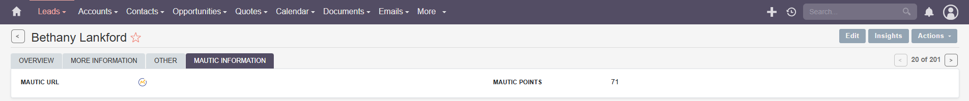 merge of information