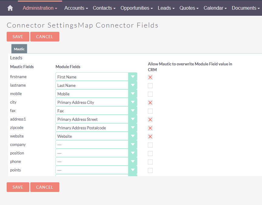 Flexibility of configuration