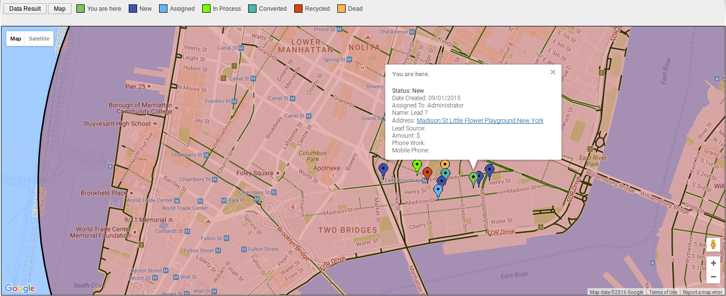 Proximity Search Map