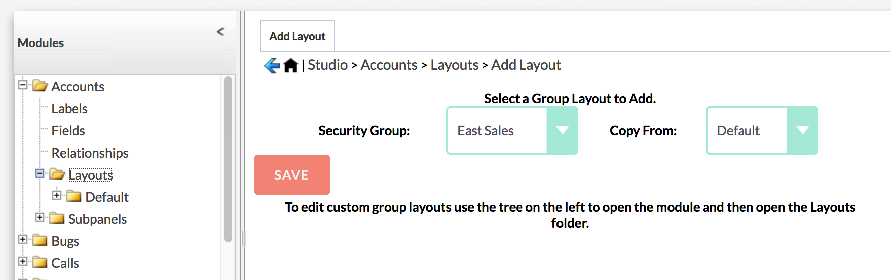 Create Custom Group Layout