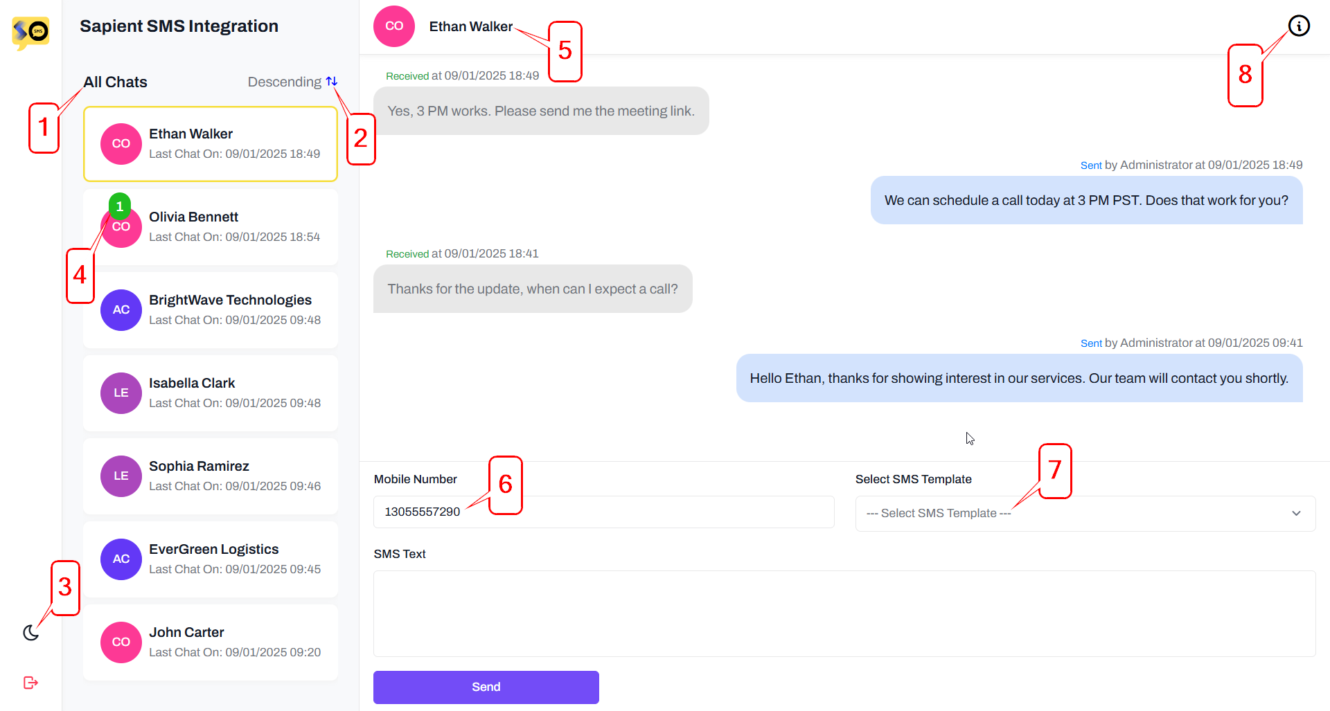 Chat View Details