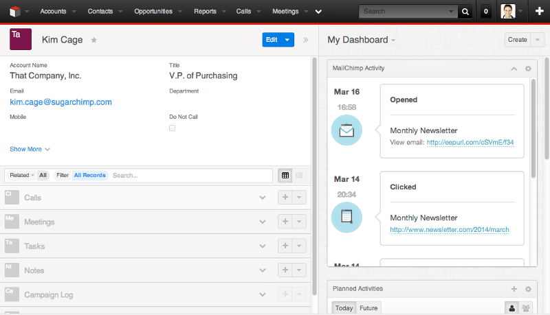 MailChimp Activity MailChimp Activity