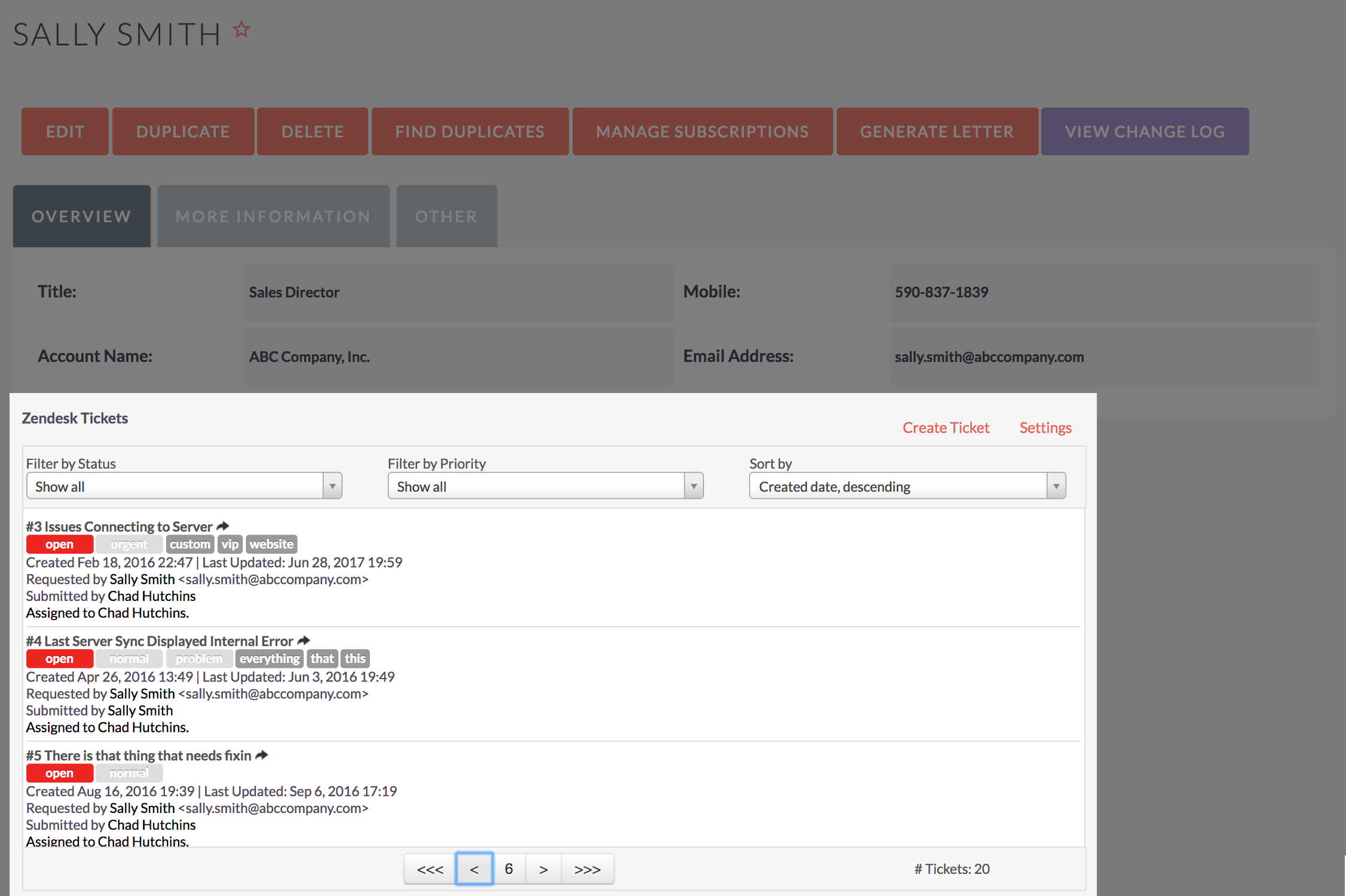 View Zendesk Tickets Inside SuiteCRM