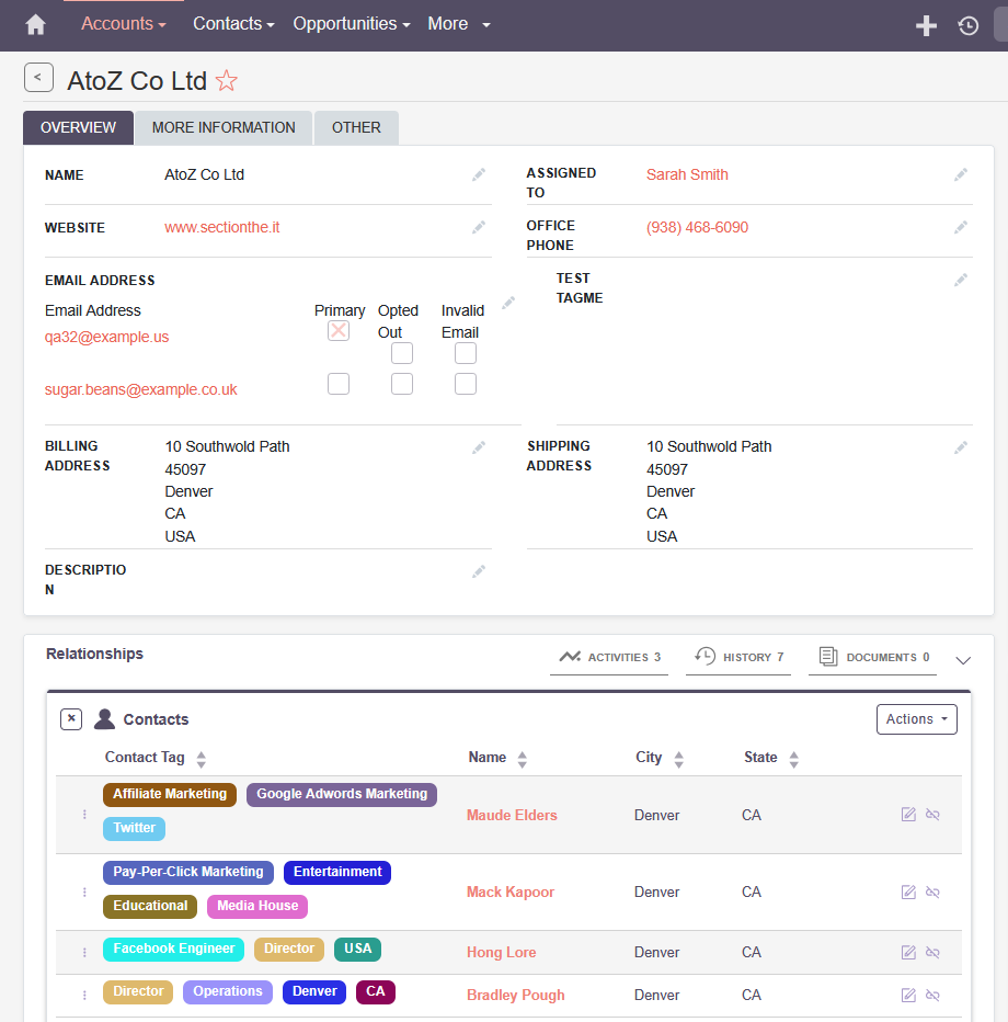 TagMe field in subpanel