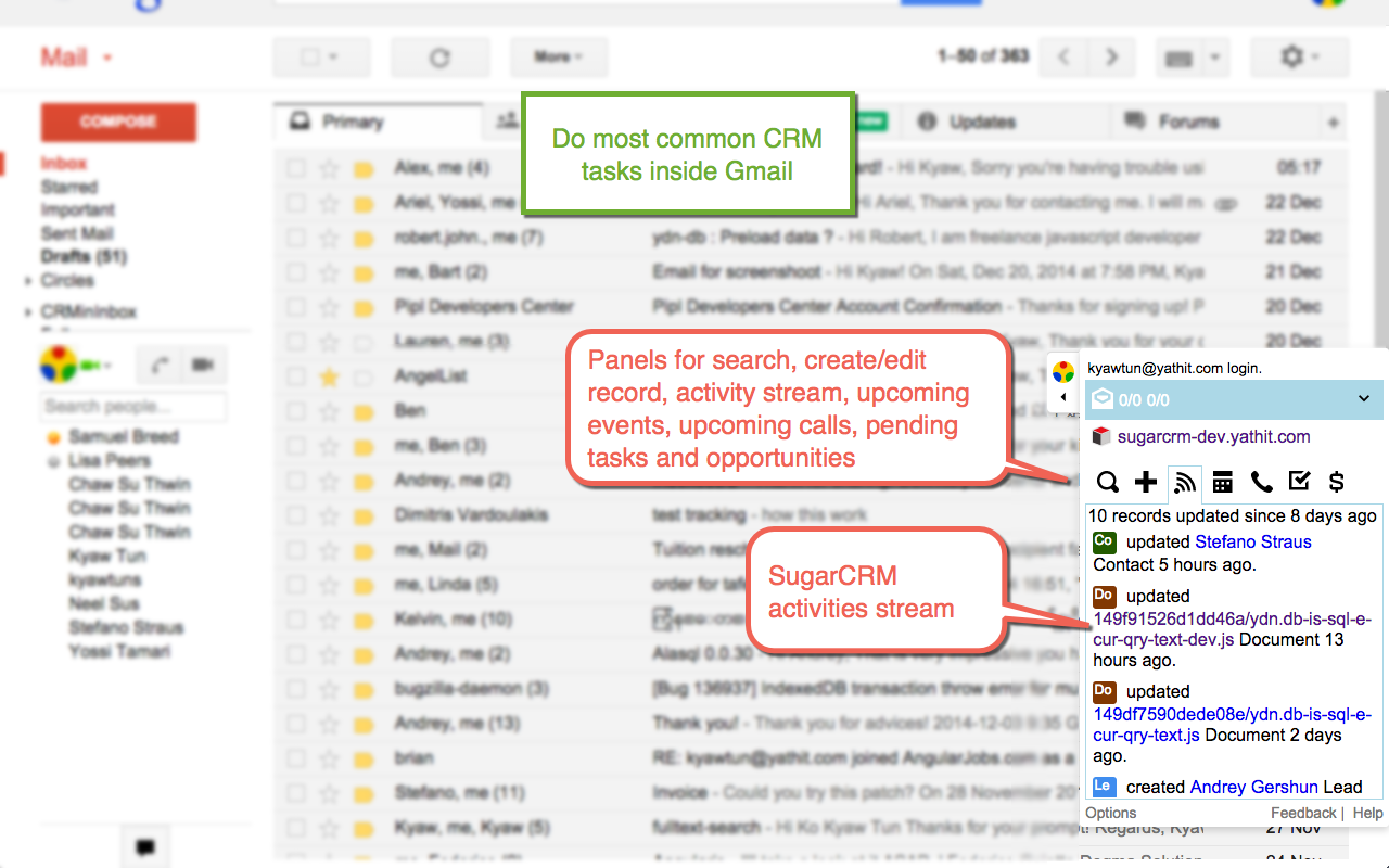 Yathit cimiminbox sugarcrm in gmail