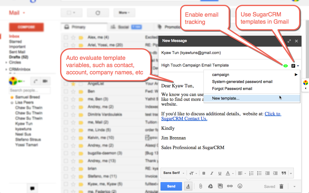 Yathit cimiminbox sugarcrm in gmail