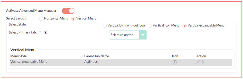 Advanced Menu Manager add-on for SuiteCRM Configuration