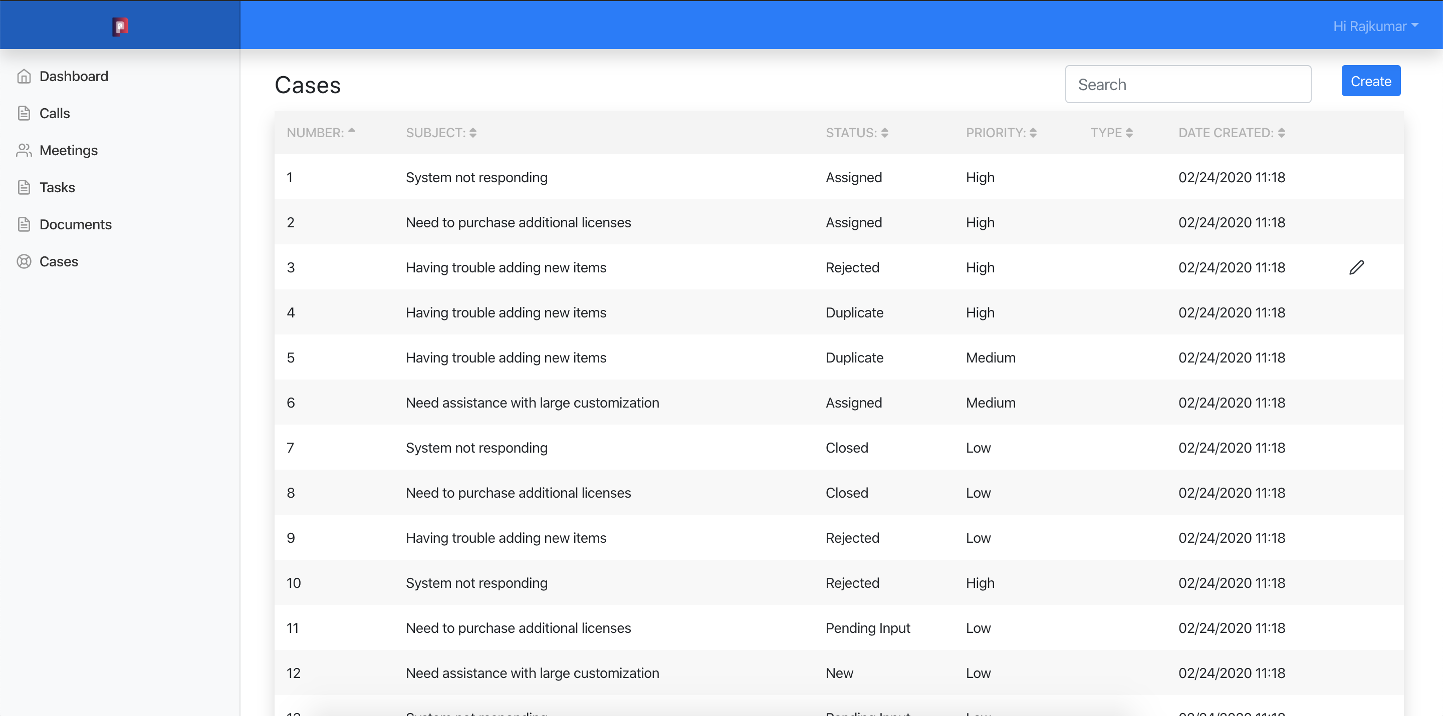 Customer Portal for SuiteCRM List View