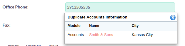 Check Duplicates by Phone Number in SuiteCRM
