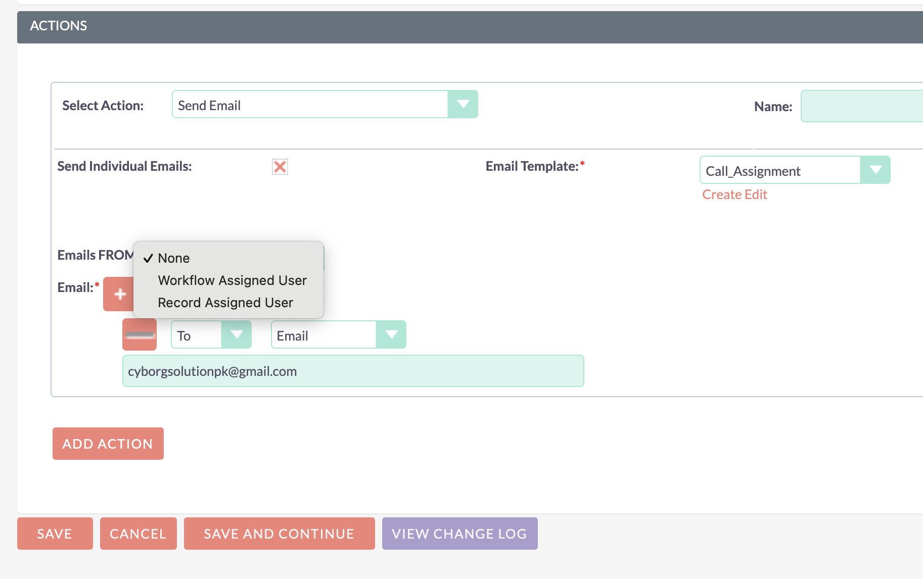 Email FROM Masquerader in Workflow add-on for SuiteCRM