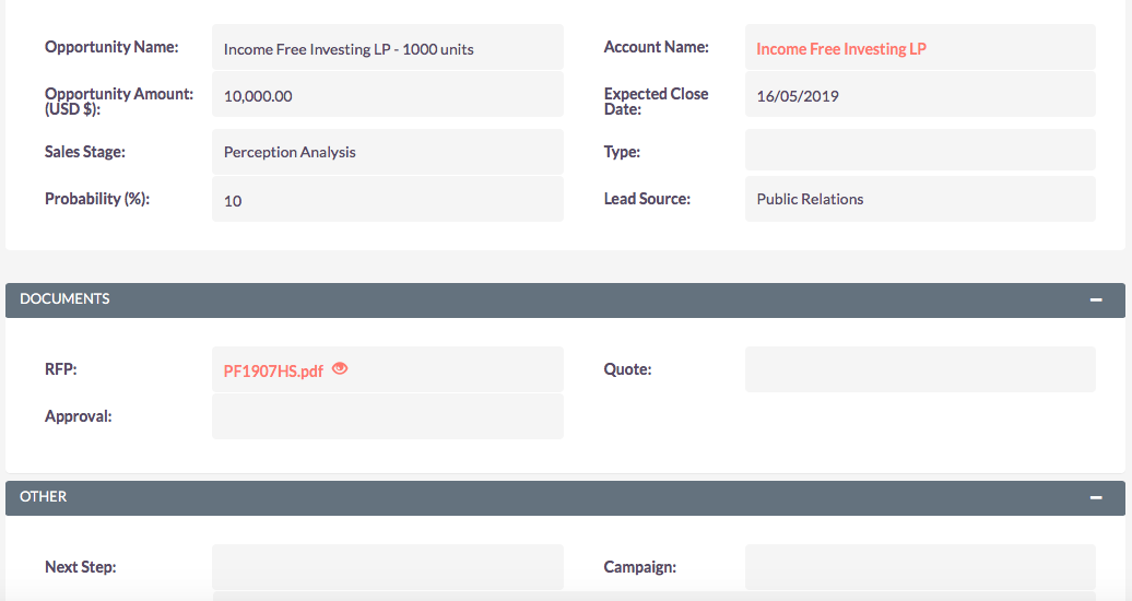 SuiteCRM File Field