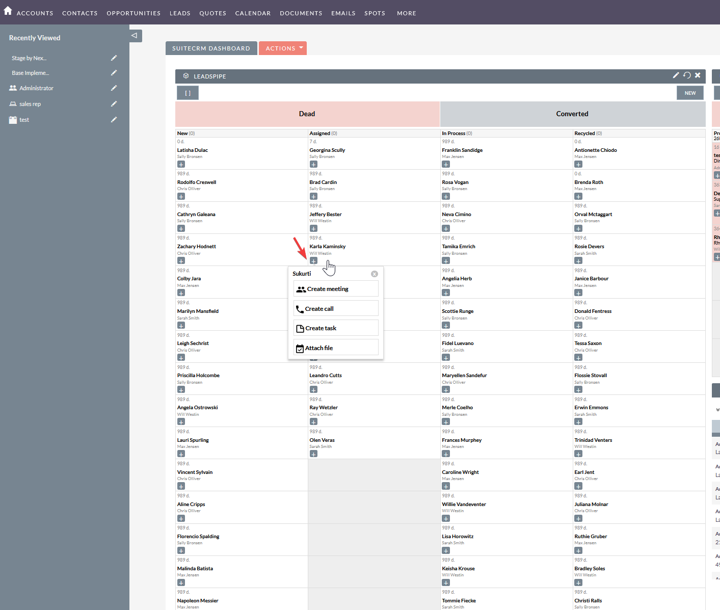 Mokas LeadsPipe for SuiteCRM add activity