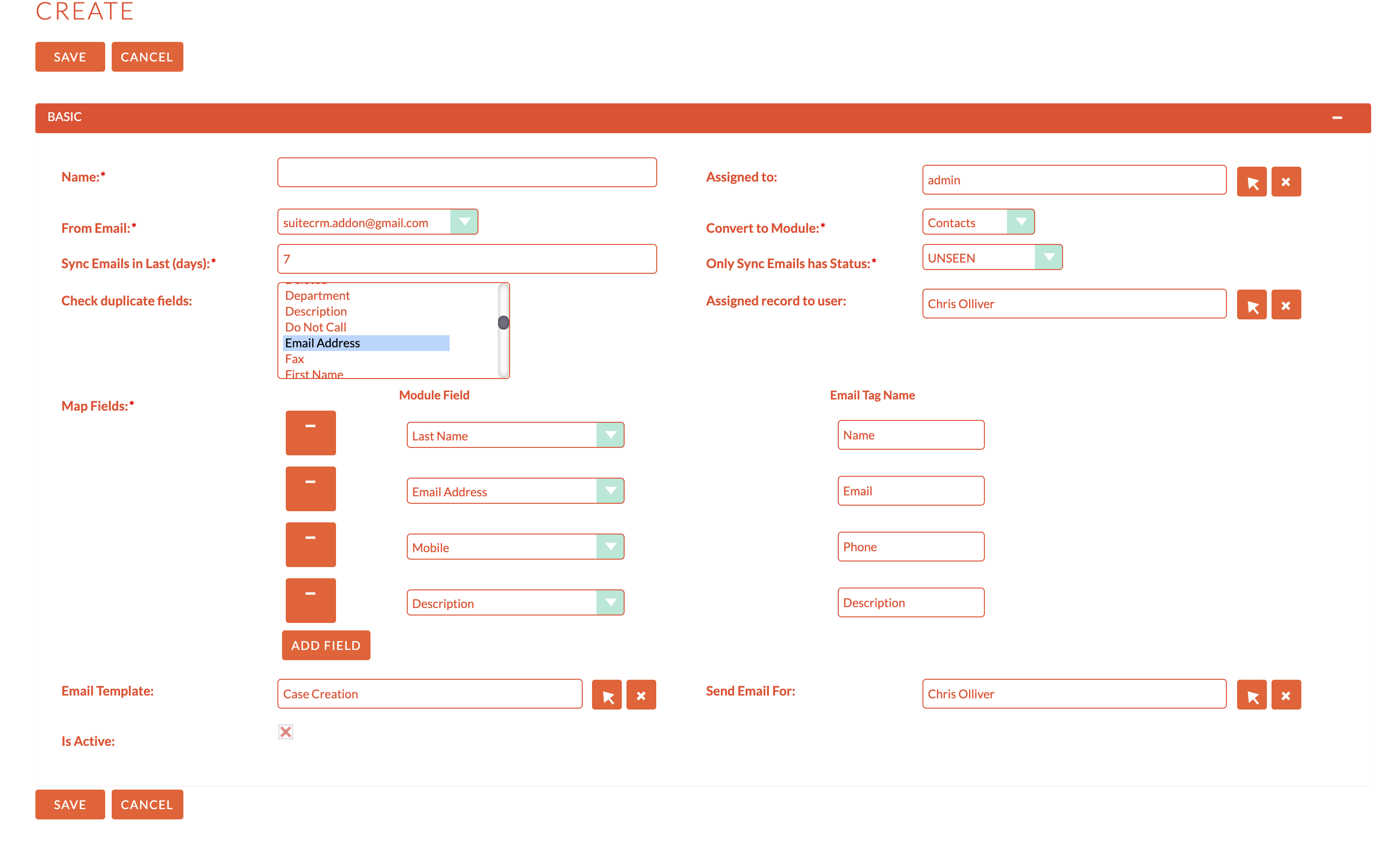 MTS Email To Customer add-on for SuiteCRM