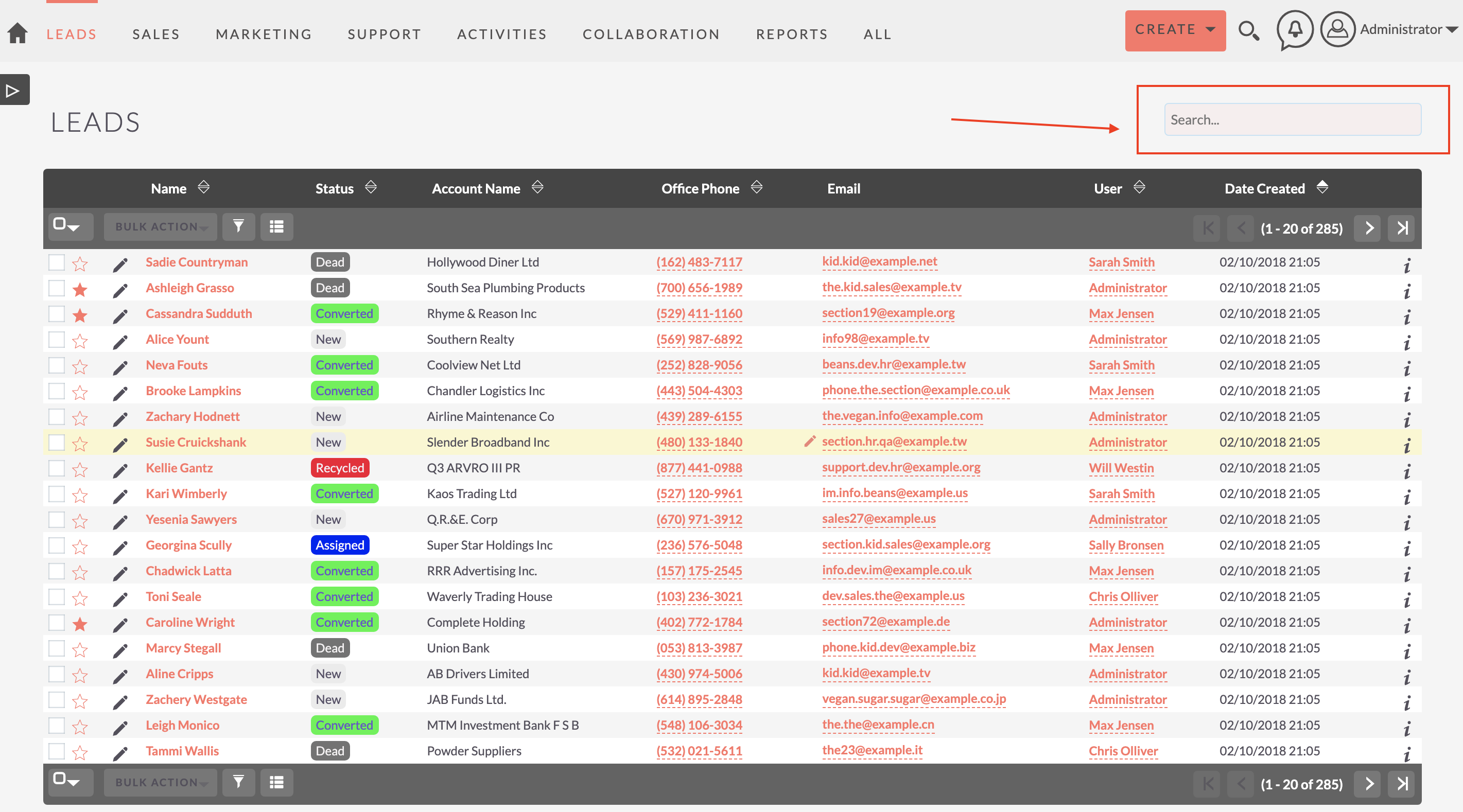 MTS Quick Search for SuiteCRM search box