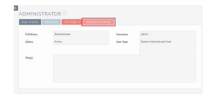 SuiteCRM User Outgoing Email Server Option