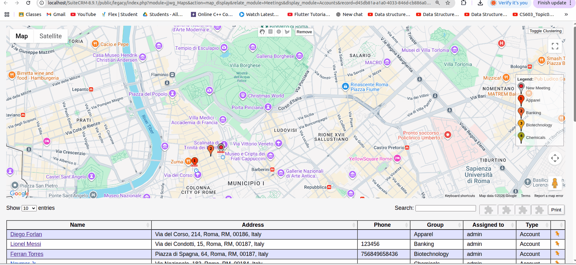 Assign routes to different team members