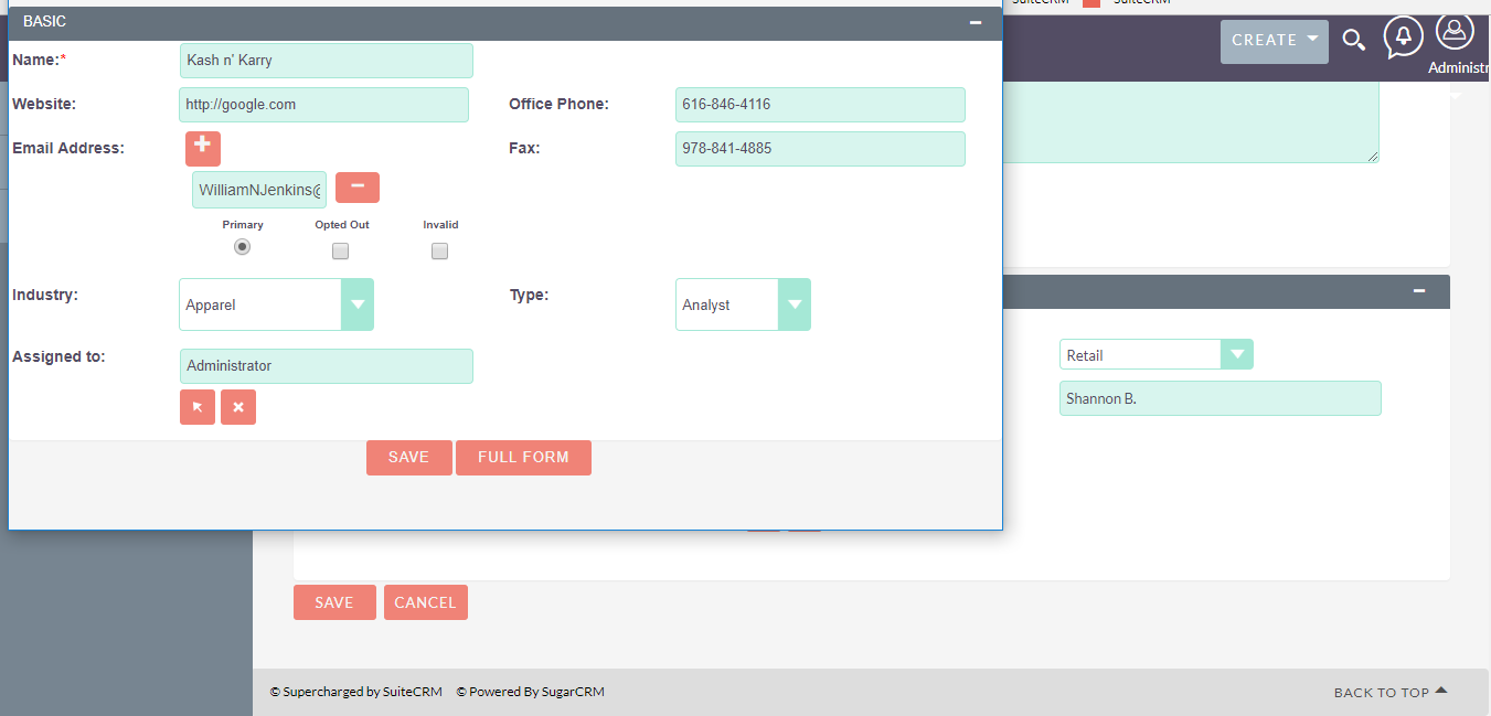 Edit Relate Data in SuiteCRM