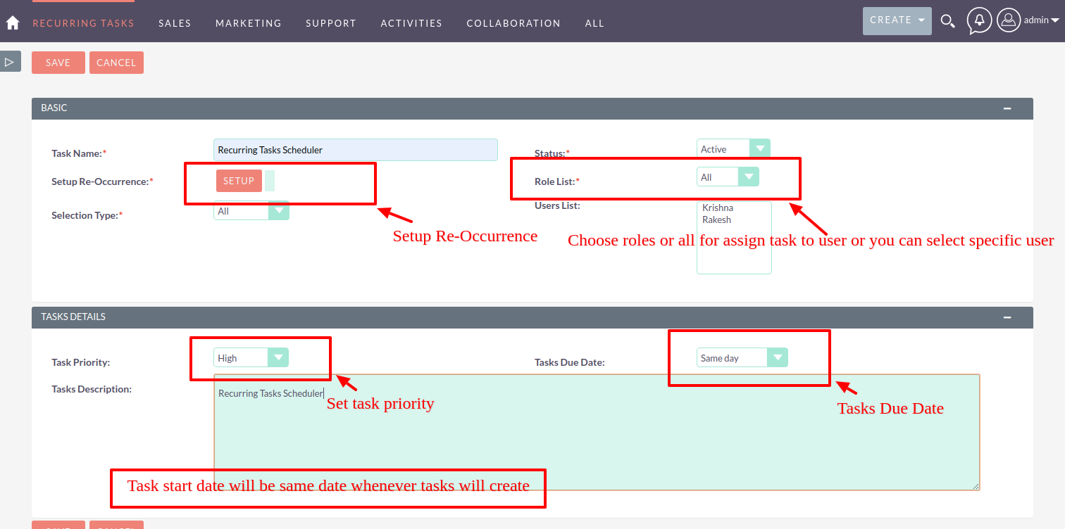 Recurring Tasks Extension for SuiteCRM setting up repeat tasks