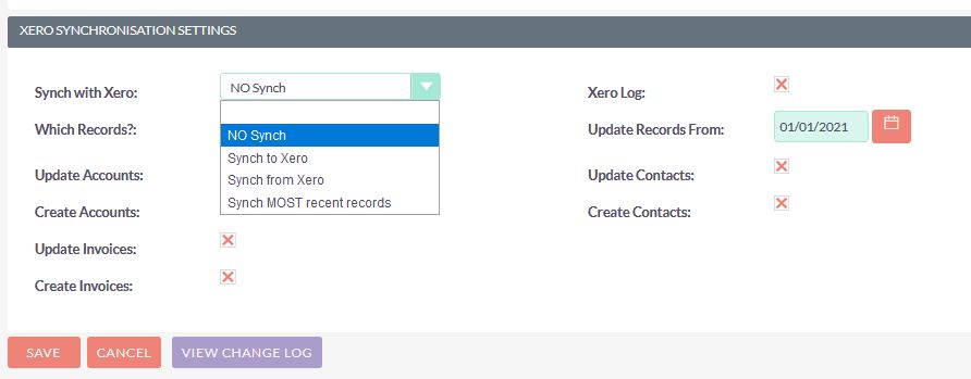 Suite to Xero integration configuration