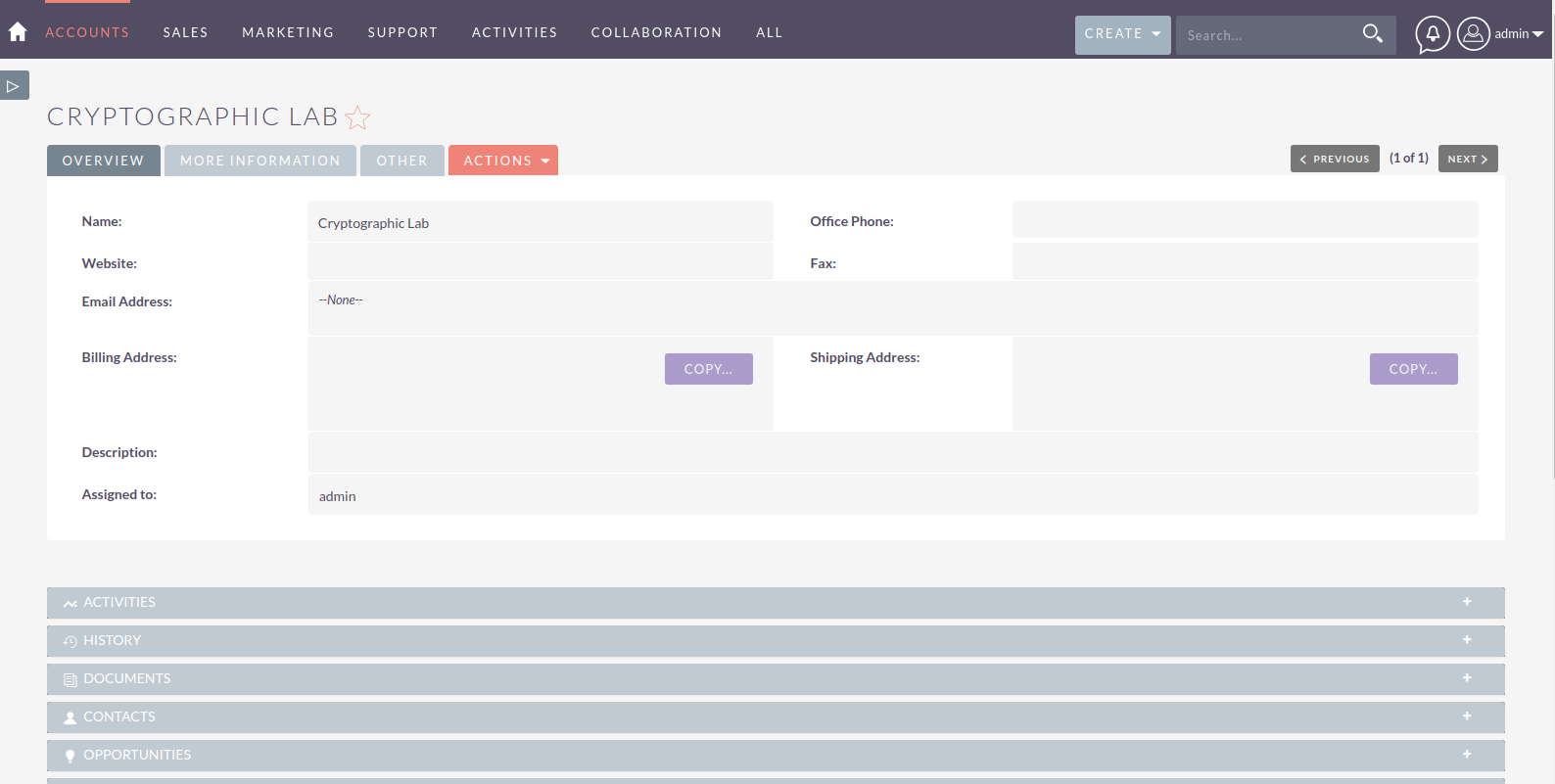 SuiteCRM Freshdesk Integration create an account