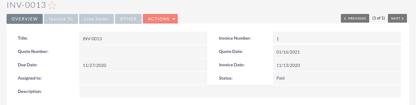 SuiteCRM Xero Integration invoice