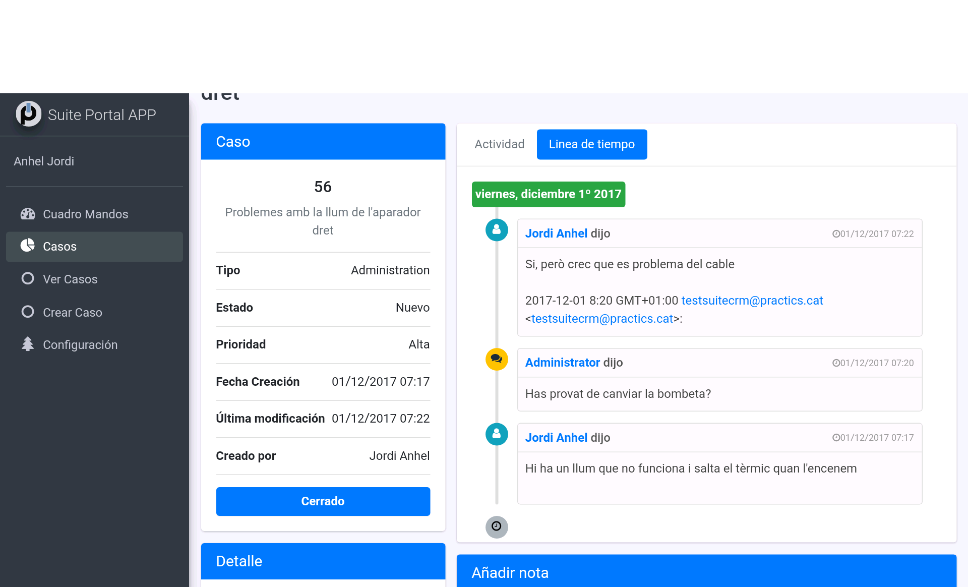 SuiteCRM Portal App Case View