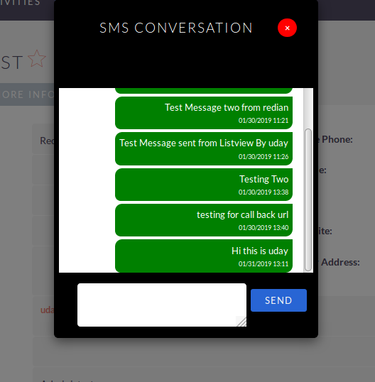 SMS Conversations in SuiteCRM