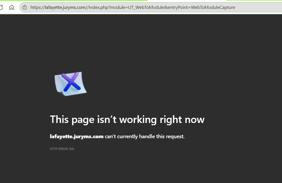 error webto module on lafayette.png error webto module on lafayette.png
